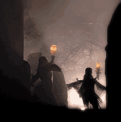 Gif animé gothique sorcières qui dansent